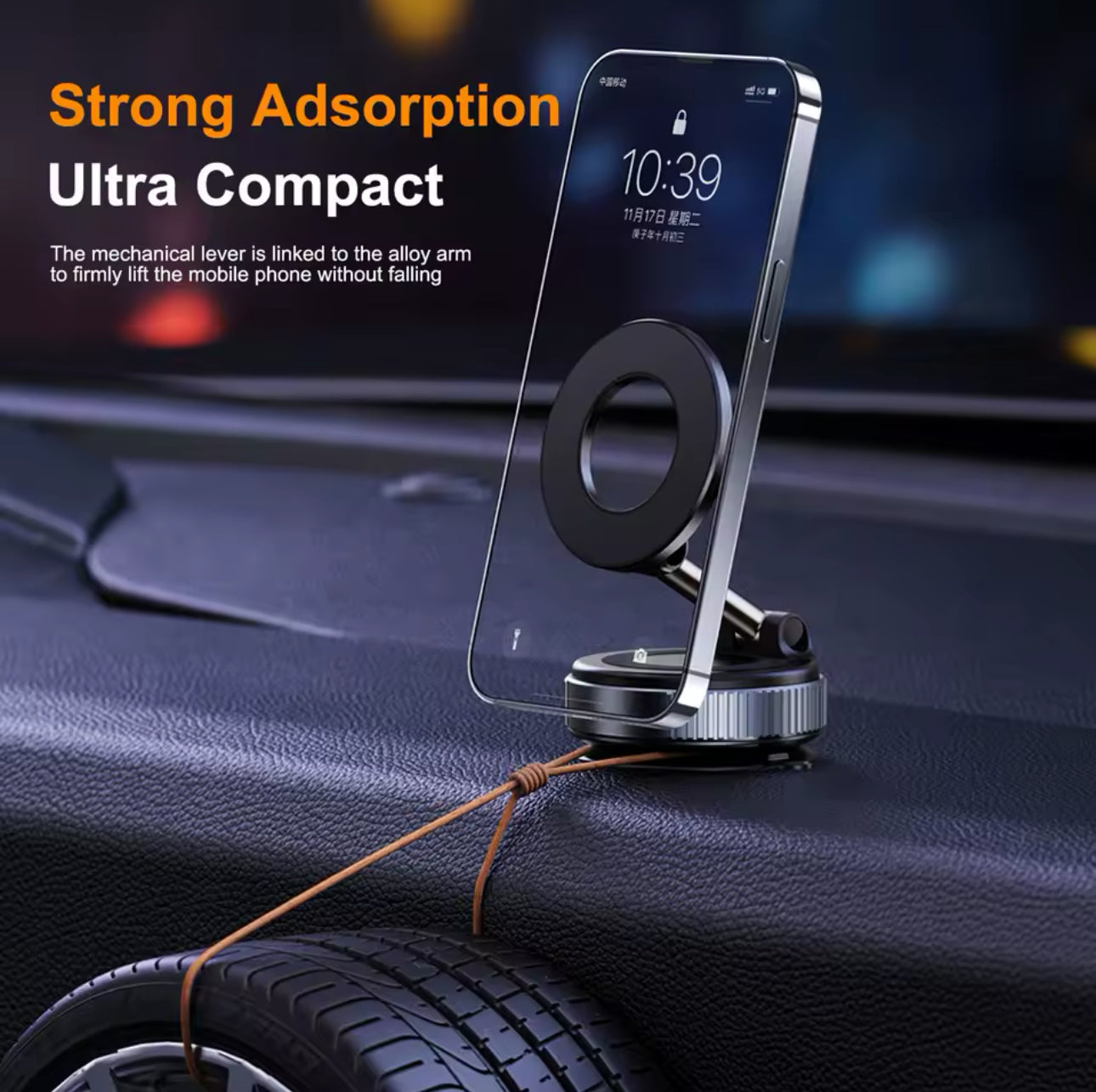 Xiaomi K007 Strong Magnetic Phone Holder Foldable Design 360° Adjustable Vacuum Car Mount For Car Desk Bathroom Magnetic Bracket
