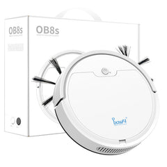 🤖✨Oubao™ OB8s Smart Robot Vacuum Cleaner – 3-in-1 Sweep, Vacuum & Mop | One-Touch Operation | USB Charging | Black & White | 150+ sq m Coverage