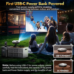 1080p Full HD Portable Projector, Bluetooth Movie Projector with