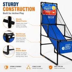 Kids Basketball Arcade Game Indoor Basketball Hoop Set with 2 Balls & Pump Foldable Shooting Game Toy for Toddlers Children Ages 3+
