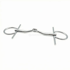 H-Shaped Horse Bit Straight Cheek Cheek Pieces Stainless Metal Riding Gear Golden Finish Finish Bridle Hardware