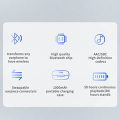 TRN BT20 Pro True Wireless Bluetooth 5.3 Earphone Module HiFi Earphone Upgrade Cable /MMCX Connector Replaceable Plug Ear Hook