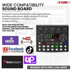 5 Core Recording Microphone Podcast Bundle Professional Condenser Cardioid Mic Kit w Boom Arm RM 8 BG