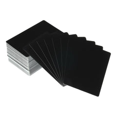 100/200/300Pcs Blank Metal Business Cards 0.21mm Thick 3.4x2.1 Inch Aluminum Laser Engrave Printable Name Card for Custom DIY
