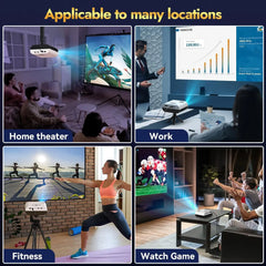 1080p Full HD Portable Projector, Bluetooth Movie Projector with