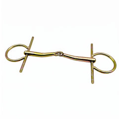 H-Shaped Horse Bit Straight Cheek Cheek Pieces Stainless Metal Riding Gear Golden Finish Finish Bridle Hardware