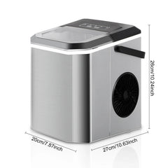 Electric Ice Machine Commercial Quick Ice Cube Maker Countertop Mini Ice Maker Machine for Camping Office Kitchen Home Party Bar