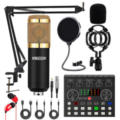 5 Core Recording Microphone Podcast Bundle Professional Condenser Cardioid Mic Kit w Boom Arm RM 8 BG