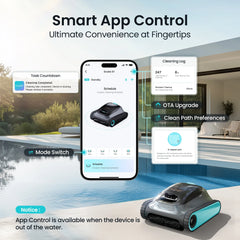 Aiper Scuba S1 Pool Cleaner Robot, Floor, Wall, Waterline, 270-Min