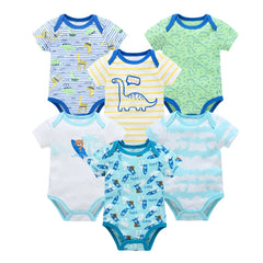 Kavkas Baby Girls Bodysuits 6/3 pcs/lot Summer Cotton Baby Clothes Short Sleeve Newborn body bebe 0-3 months Infant Clothing