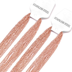 LUXUKISSKIDS Stainless Steel Chains DIY Jewelry Making O-Chain Necklace 10pcs/Lots 1.5/2MM Woman Accessories Choker 18K Golden