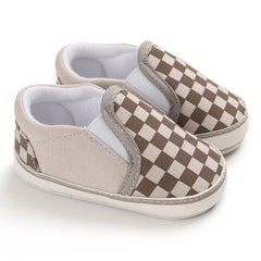 2025 New Baby Canvas Sneakers Anti-slip Soft Plaid Baby Boy Girl Shoes Newborns First Walkers Infant Baby Unisex Casual Shoes