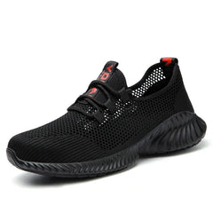 Work Boots Breathable Safety Shoes Men's Lightweight Summer Anti-Smashing Piercing Work Sandals Protective Single Mesh Sneaker