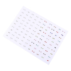 100pairs Acrylic Crystal Heart Star Moon Small Stud Earrings Set for