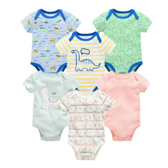 Kavkas Baby Girls Bodysuits 6/3 pcs/lot Summer Cotton Baby Clothes Short Sleeve Newborn body bebe 0-3 months Infant Clothing
