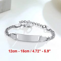 Vnox Custom Engrave Mom Duaghter Son Name Baby Bracelets, Anti Allergy Stainless Steel Baptism Love Gifts, Adjustable Jewelry