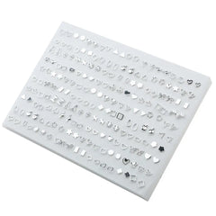 100pairs Acrylic Crystal Heart Star Moon Small Stud Earrings Set for