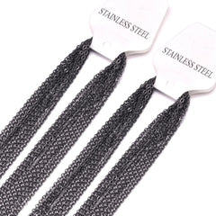 LUXUKISSKIDS Stainless Steel Chains DIY Jewelry Making O-Chain Necklace 10pcs/Lots 1.5/2MM Woman Accessories Choker 18K Golden