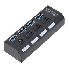 Mini USB HUB 3.0 Super Speed 5Gbps usb3.0 4 Ports HUB Portable Micro USB 3.0 HUB Splitter With External Power Adapter For PC Acc