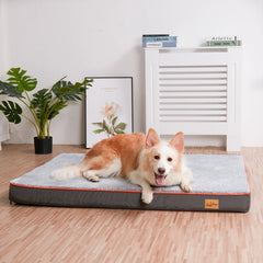 Large Orthopedic Dog Bed Kennel Memory Foam Waterproof Pet Bed with Removable Washable Cover Nonskid Bottom Joint Relief