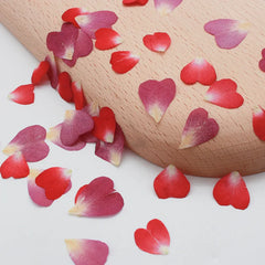 100pcs 1cm Heart Shape Pressed Dried Rose Flower Petals for Jewelry