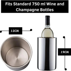 DEOUNY Wine Chiller Bucket Champagne Insulated Ice Bucket Wine For All 750ml Bottles Cooler Buckets Keep Cold