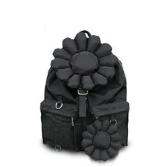 iPinee Oxford Backpack For Women Large Capacity Luxury Designer Schoolbag With Sun Flower High Quality Casual Travel Bag