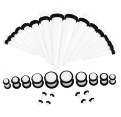 36pcs/lot Acrylic Ear Gauge Taper and Plug Stretching Kits Mixed Color