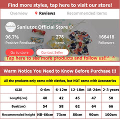 Sanlutoz Cotton Baby Boys Bodysuits Fashion Newborn Clothes for Baby Boy Short Sleeve Summer Baby Clothing Plaid