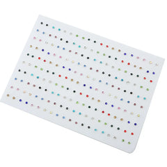 100pairs Acrylic Crystal Heart Star Moon Small Stud Earrings Set for