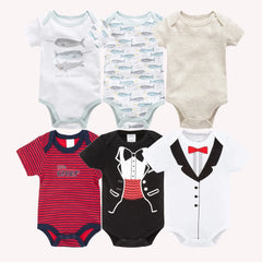 Kavkas Baby Girls Bodysuits 6/3 pcs/lot Summer Cotton Baby Clothes Short Sleeve Newborn body bebe 0-3 months Infant Clothing