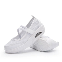 Plus Size 35-42 Flat Platform Sneakers Women Shoes Summer Breathable Slip On Walking Shoes for Mother tenis feminino WSH3283