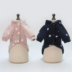 2026 New Brand Soft Pet Dog Clothes For Dog Puppy Cat Winter Warm Clothes Star Print Costume Coat chihuahua Cheap roupa cachorro