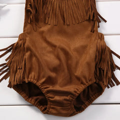 Cute Baby Girls Tassel Bodysuit Jumpsuit Summer Sunsuit Outfits Clothes 0-24M