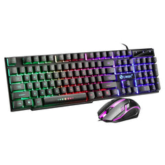 GTX300™ Wired RGB Gaming Keyboard & Mouse Combo – Rainbow LED Backlit, 104 Keys | FlipStylez LLC®