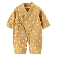 Baby Clothes Newborn Jumpsuit Girls Boys Muslin Cotton Long Sleeve Romper 0-24M