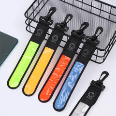 1Pc LED Glowing Luminous Reflective Safety Alert Hand Strap Wristband Bicycle Armband Light Backpack Hanging Light Night Running