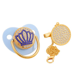 Baby Shower Gifts Baby Pacifier Rhinestone Pacifier Clips Princess Bling BPA Free Silicone Infant Nipple Newborn Baby Soother