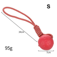 HOOPET Dog Toy Rubber Ball Bite-resistant Ball Toy for Dogs Puppy Teddy Pitbull Red Color Solid Ball S-XL Pet Supplies