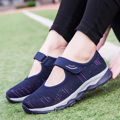 Summer Fashion Women Flat Platform Shoes Woman Breathable Mesh Casual