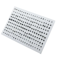 100pairs Acrylic Crystal Heart Star Moon Small Stud Earrings Set for