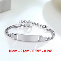 Vnox Custom Engrave Mom Duaghter Son Name Baby Bracelets, Anti Allergy Stainless Steel Baptism Love Gifts, Adjustable Jewelry
