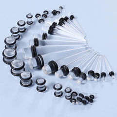 36pcs/lot Acrylic Ear Gauge Taper and Plug Stretching Kits Mixed Color