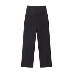 Fashion Women Pant Set Fashion Stand Collar Single Breasted Short Sleeve Cropped Coat And Lace Up Wide Leg Pant Casual Outwear