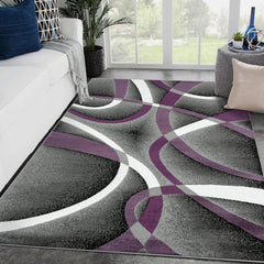 VIKAMA Modern Abstract Geometric Carpet Non-Slip and Easy to Clean Living Room Sofa Rug Office Bedroom Carpet Home Decoration