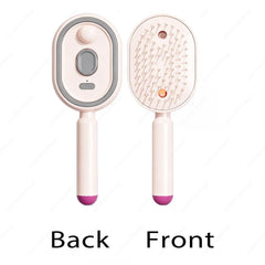 Electric Spray Hair Brush 2-In-1 Misting Hair Brush with Water Spray Reduce Frizz Anti-Static Retractable Steam Massage Comb