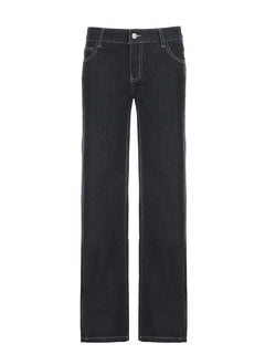 Women's Slim Fit Flared Jeans Y2K Vintage Low Rise Stretch Denim Pants with Embroidery Distressed Style for Everyday Outfits