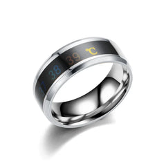 UAGE Temperature Ring Titanium Steel Mood Emotion  Intelligent Temperature Sensitive Rings for Women Men Waterproof Jewelry