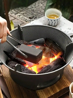 Durable High‑Temperature Resistant Cast Iron Charcoal Burner Complete BBQ Grill Stove Smokeless Portable Heating & Tea Making Stove Vintage Old‑Fashioned Design For Backyard Patio Home Garden Holiday Gift
