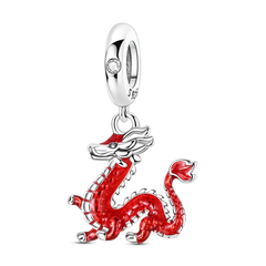 925 Sterling Silver Purple Baby Dragon Flying Dragon Cub Pendant Charm Fit Original Charms Bracelets Women DIY Jewelry Gift